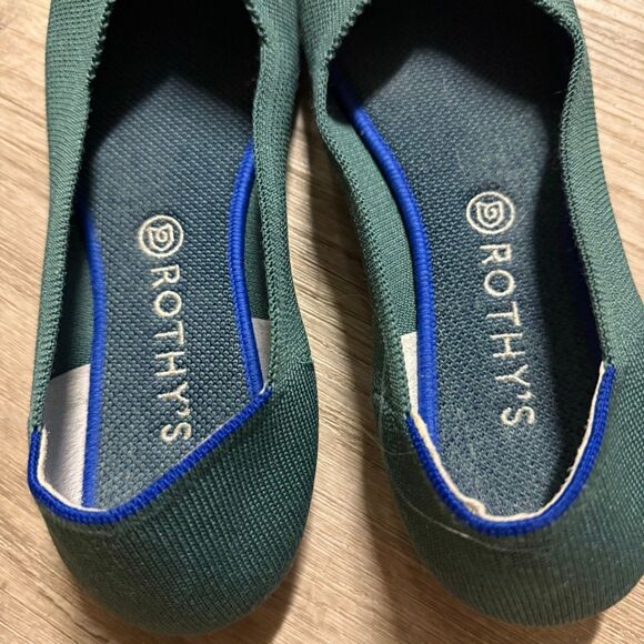 Rothys The Flat Retired Women US 11.5 Green Blue Luxury Ballet Flats - Picture 4 of 7